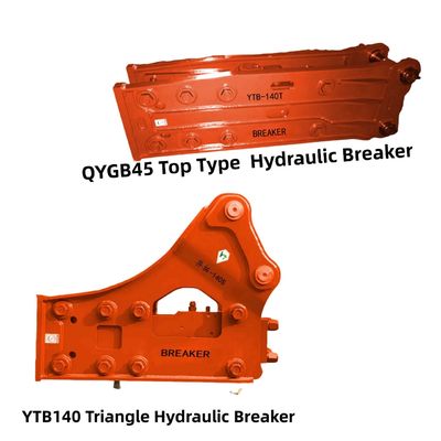 YTB140 النوع الأعلى / محطم هيدروليكي مثلث 140 شيزل للحفر 19-26 طن