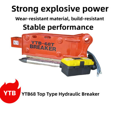 YTB68 النوع الأعلى المكسّر الهيدروليكي مطرقة 68 ملابس الصلبة حفرة 4-8 طن